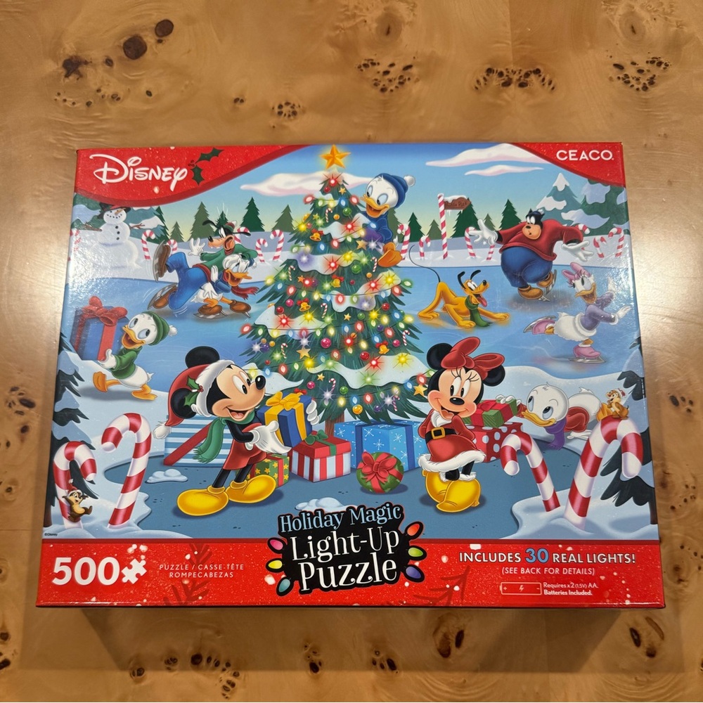 Disney Holiday Magic Light-Up Puzzle - Red, Green, Blue, White